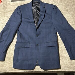 Calvin Klein Blue Plaid Blazer